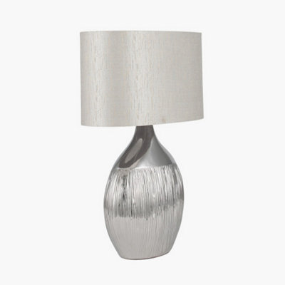 Make It A Home Ritzo Silver & Champagne Gold Textured Ceramic Table Lamp