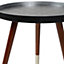 Make It A Home Sabina Black & Silver Geo Floral Lipped Side Table