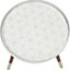 Make It A Home Sabina White & Silver Geo Floral Lipped Side Table