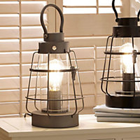 Make It A Home Salcombe Coastal Oil Lantern Inspired Grey Table Lamp