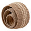 Make It A Home Sigri Set of 3 Two Tone Seagrass & Palm Leaf Woven Round Baskets