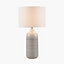 Make It A Home Temptus Ombre Ribbed Ceramic Cylinder Table Lamp