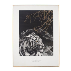 Make It A Home Tiger Gold & Black Framed Mono Print