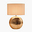Make It A Home Tilden Scratched Ceramic Bronze Oval Table Lamp