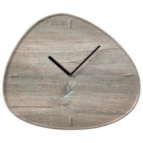 Make It A Home Vaile Grey Oak Veneer Tear Wall Clock