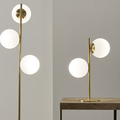 Glass ball deals floor lamp