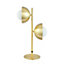 Make It A Home Vandalia Brass & White Metal Orb Table Lamp