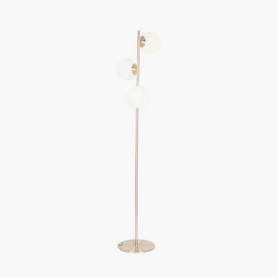 Make It A Home Vandalia Gold & White Metal Orb Floor Lamp