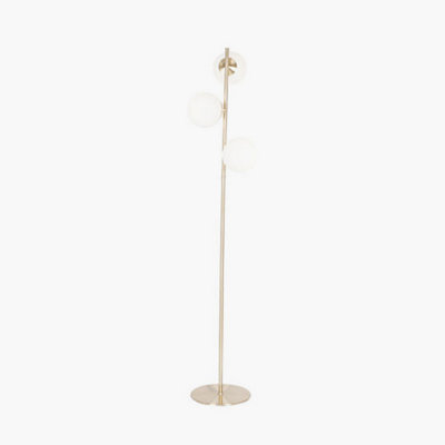 Make It A Home Vandalia Gold & White Metal Orb Floor Lamp