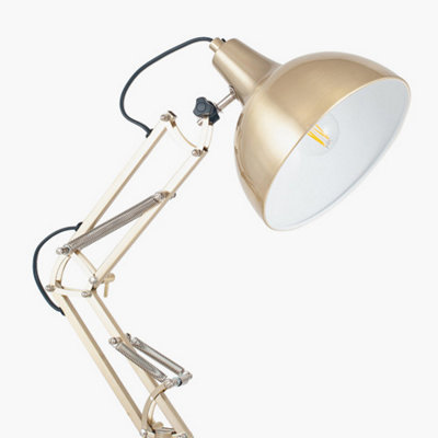 Make It A Home Washington Adjustable Brushed Brass Table Lamp