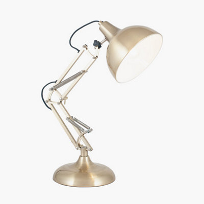 Make It A Home Washington Adjustable Brushed Brass Table Lamp