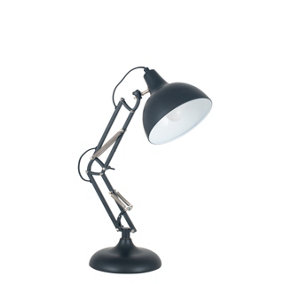 Make It A Home Washington Adjustable Matt Black Table Lamp