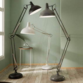 Make It A Home Washington Adjustable Matt Grey Floor Lamp