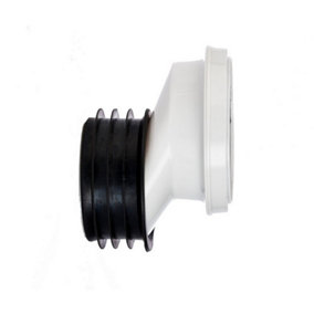 Make Offset Plastic Toilet Pan Connector White (40mm)