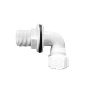 Make Overflow Bent Tank Connector White (One Size)
