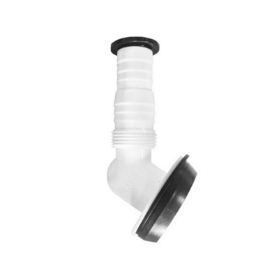 Make Replacement Waste Spigot White/Black (One Size)