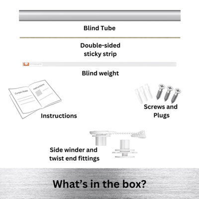 Make Your Own Roller Blind Kit 28mm Tube No Drill Fitting 120cm