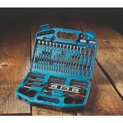 Makita 101 Piece Drill Bit Holesaw Masonry HSS Drill Socket Flat Bit Set Case