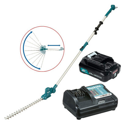 Makita 12v Telescopic Cordless Pole Hedge Cutter Trimmer Long Reach +2ah Battery