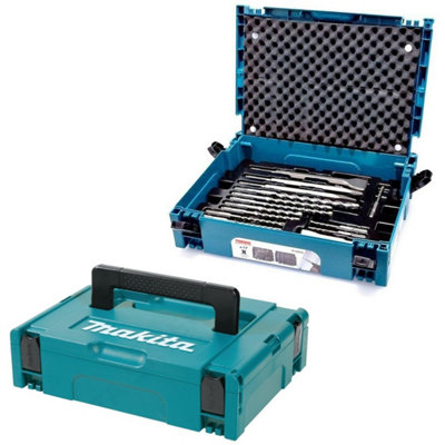 Makita 17 Piece SDS Plus Drill Bit + Bullet Cold Flat Chisel Set + Makpac 1 Case