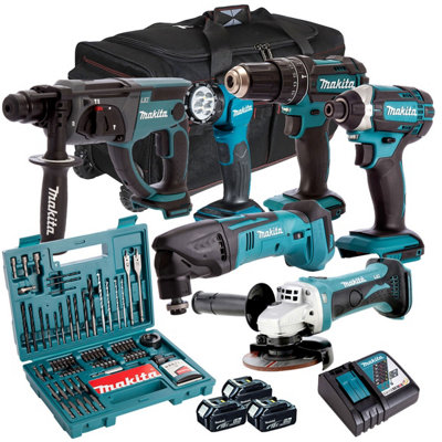 Makita 18v combi drill and impact driver set b&q hot sale