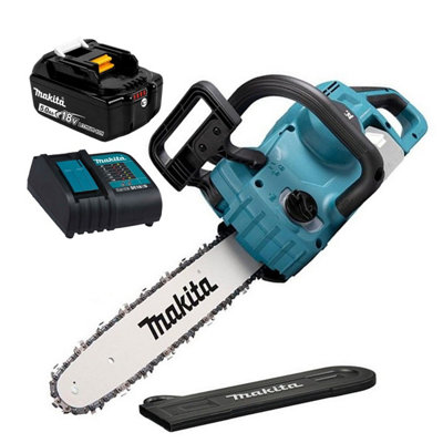 Makita 18v Cordless Chainsaw Brushless 350mm 35cm Cutting Guard + 5.0AH Kit