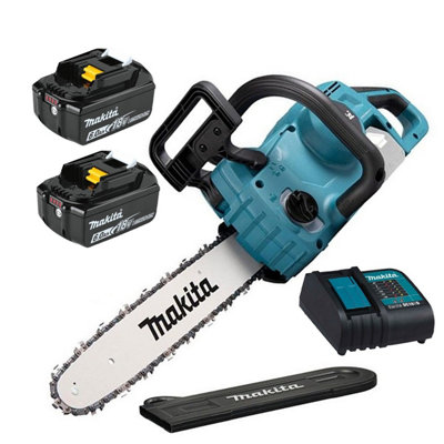 Makita 18v Cordless Chainsaw Brushless 350mm 35cm Cutting Guard + X2 6.0AH Kit