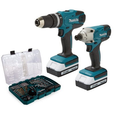 Makita 18v Cordless Li-ion Combi Hammer Drill Impact Driver Twin