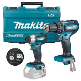 Makita 18v DLX2221 Brushless Kit - DHP483 Hammer Drill DTD155 Impact Driver Bare