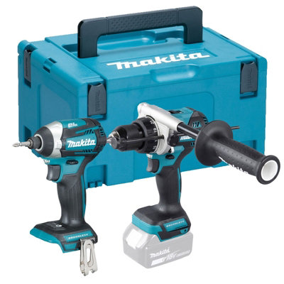 Makita 18V DLX2412 Lithium Brushless DHP486 Drill + DTD154 Impact Bare + Makpac