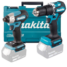 Makita 18v DLX2414 Brushless Kit DHP487 Hammer Drill DTD157 Impact Driver + Case