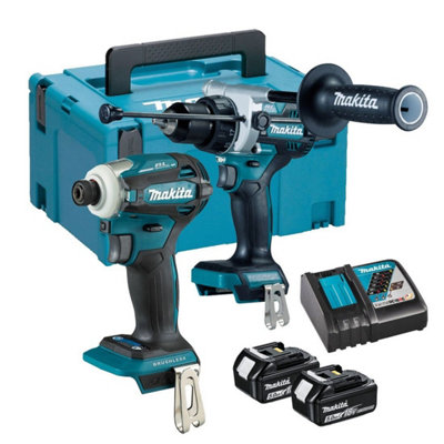 Makita 18v combi drill discount and impact driver set b&q