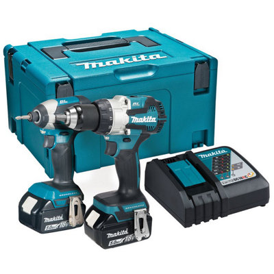 PACK MAKITA DLX2127TJ1 AVEC DDF482Z+DTD152Z ET 3 BAT 18V 5 AH