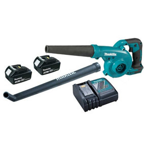 Makita 18v DUB185Z Cordless Garden Leaf Blower Lithium Ion + 2 Battery + Charger