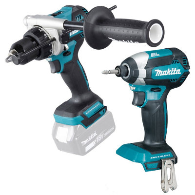 Makita 18v LXT Brushless Combi Hammer Drill + Impact Driver DHP486Z + DTD153Z