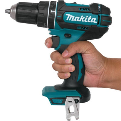 Makita 18v LXT Grease Gun Attachment with DHP482 2 Speed Cordless Combi Drill
