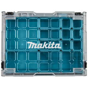 Makita 191X80-2 Clear Lid MAKPAC Tool Case Stacking Organiser Tool Box + Inserts