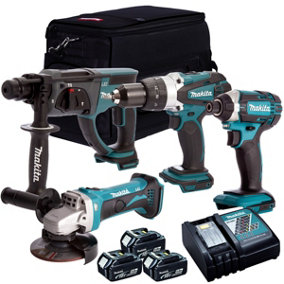 Makita 4 Piece 18V Li-ion Kit 3 x 5.0Ah Batteries & Charger MAKDEAL-69M