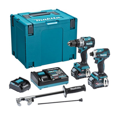 Makita 18v combi drill and impact driver set online b&q