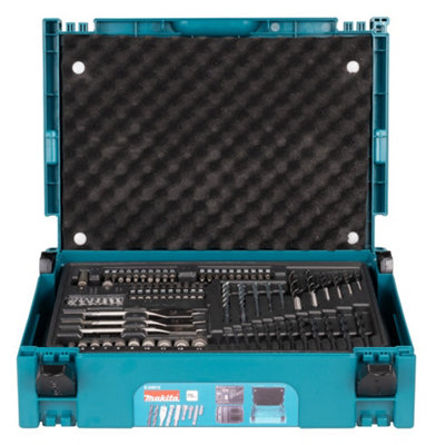 Makita 70 Piece Drill Bit Set Masonry HSS Flat Wood Bit  Socket + Inlay + Makpac