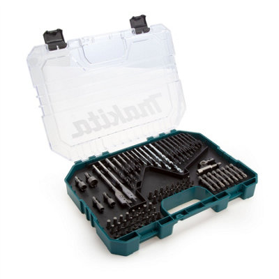 Makita 75 Piece Drill Screw Bits Set With Clear Cover Case Set DIY at B Q