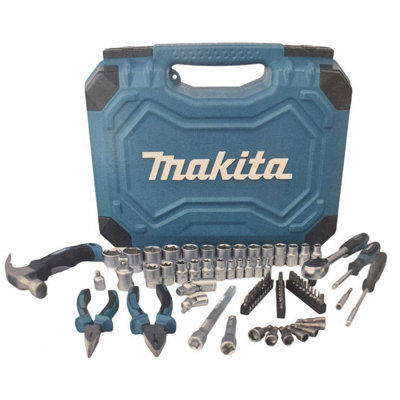 Makita 75 Piece Maintenance Kit Hand Tool Ratchet Socket Set Wrench Plier Hammer