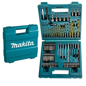 Makita 75 Piece Screwdriver & Drill Bit Set - Masonry HSS Wood Drills Nutsetters