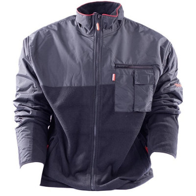 Makita 98P118 MW118 XL Work Fleece Black Red Makita Logo EXTRA Large DIY at B Q