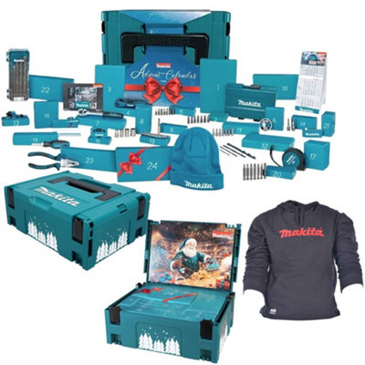 Makita Advent Calendar 62 Piece Set Drill Bits Tape Measure Socket ...