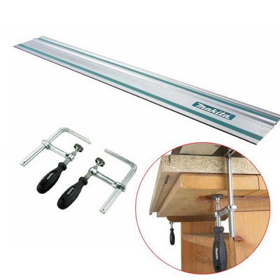 Makita Aluminum Plunge Saw Guide Rail 1.0m 1000mm 39" SP6000 + Pair Clamps