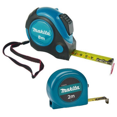 Makita Autolock 8m Measuring Tape Measure 8 Metres Metric Imperial + 2m Pocket