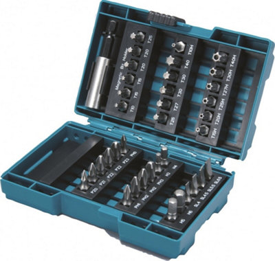 Makita B-28606 37 Piece Screwdriver Bit Set Pozi Torx Slotted Hex + Bit Holder