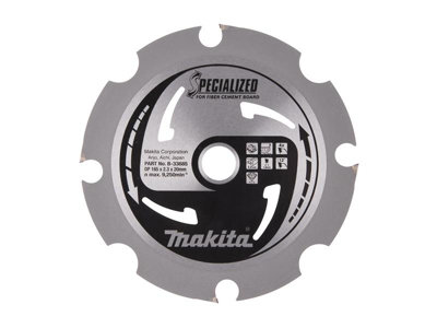 Makita B-33685 B-33685 Specialized Blade for Fibre Cement Board 165 x 20mm x 4T MAKB33685