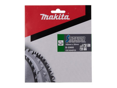 Makita B-33685 B-33685 Specialized Blade for Fibre Cement Board 165 x 20mm x 4T MAKB33685